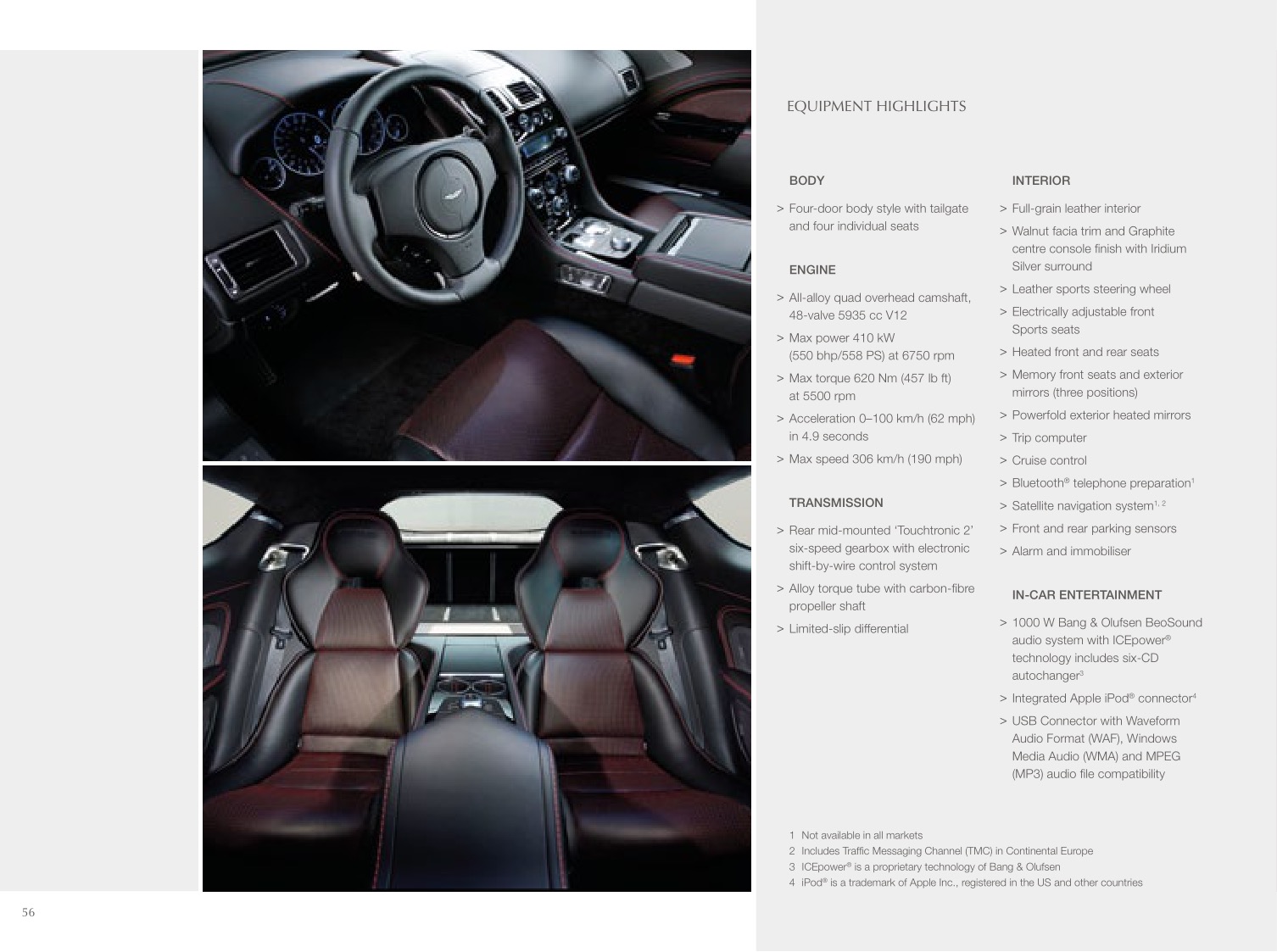 2013 Aston Martin Model Range Brochure Page 8
